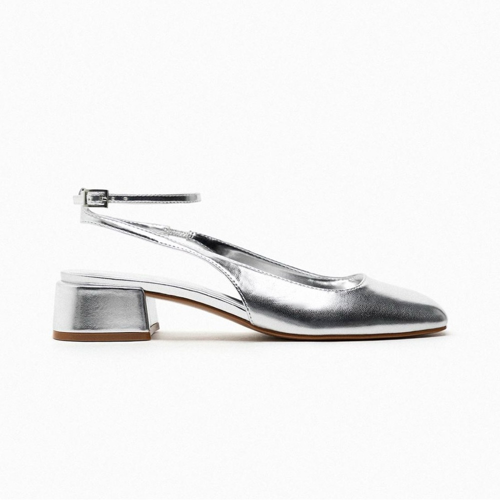 Zara Block Heel Ankle Strap Shoes